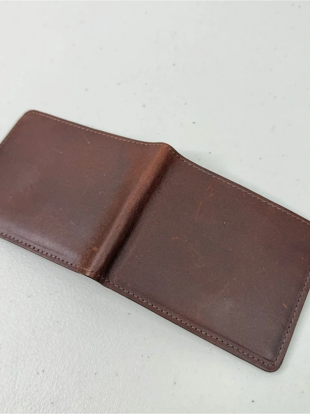 J. W. Hulme Co. Brown Leather Card Holder Bifold Wallet Business Card Money